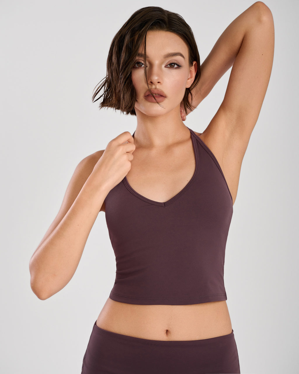 EQL Grace halter tank top with built-in bra — activewear