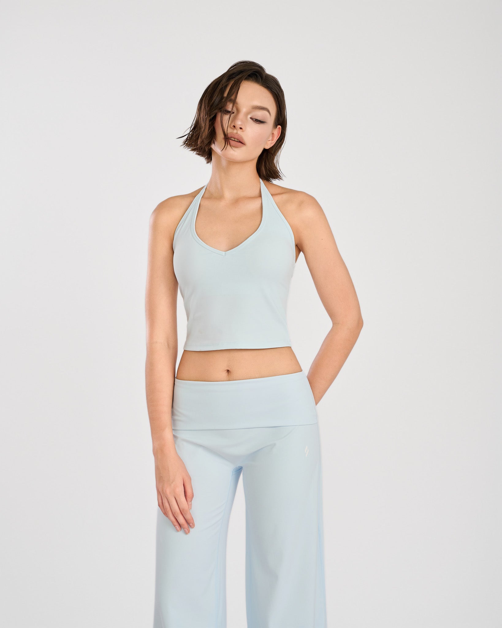 EQL Grace halter tank top with built-in bra — activewear