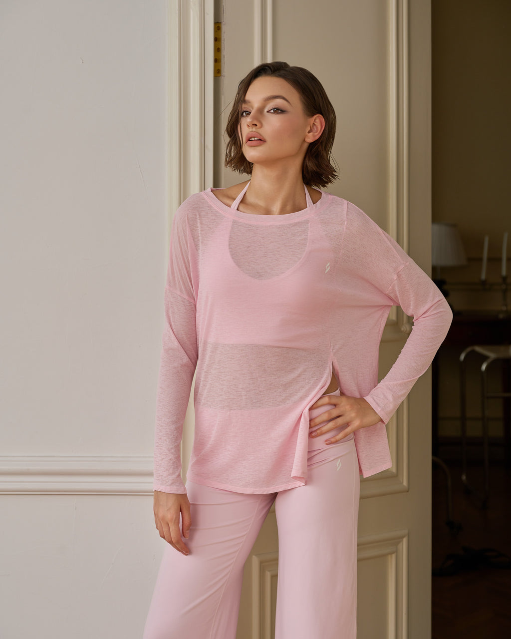 EQL LAYER lightweight long-sleeve cover-up top