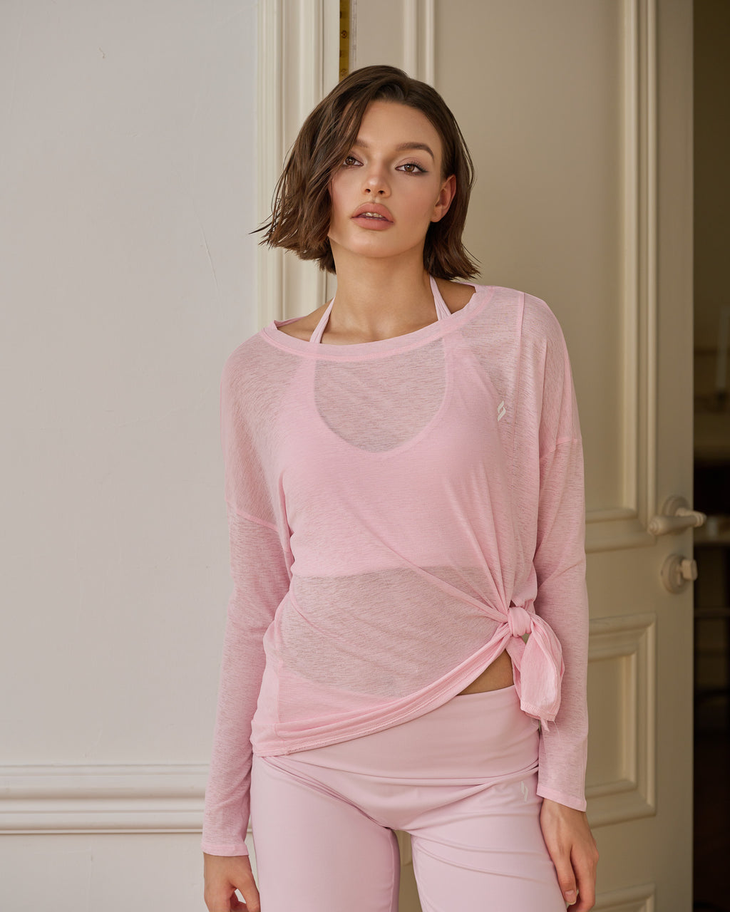 EQL LAYER lightweight long-sleeve cover-up top