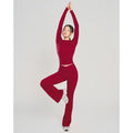 EQL EASE fitted long-sleeve natural top with side ruching